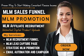mlm sales funnel, mlm affiliate recruitment,  mlm promotion