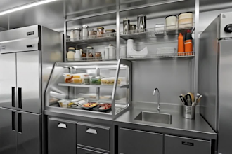 design 3d motorhome, caravan, rv mobile shop, food truck, 3d motor cabin render