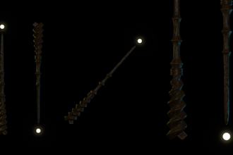 create a 3d printable magic wand from blueprint or sketch