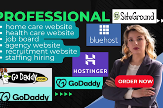 setup home care, recruitment, health care, agency, job board, staffing  website