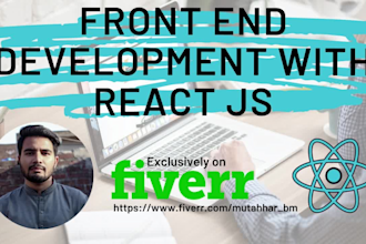 develop full responsive front end websites using react js