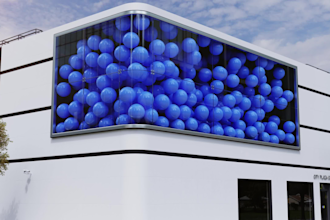 create 3d billboard animation anamorphic animation billboard design 3d model