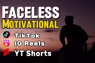 create motivational faceless youtube tiktok and ig shorts videos