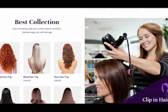 design hair extension shopify store beauty dropshipping store