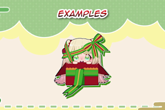 draw cute and full body anime chibi characters for you
