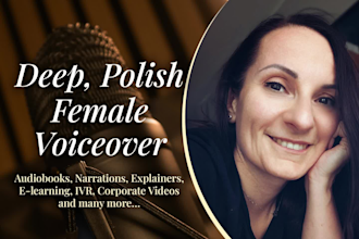 provide a professional deep female polish voice over recording