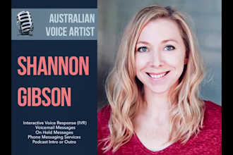 provide a clear australian IVR phone voice over