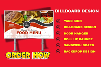 design display ads lawn sign design web banner door hanger design billboard
