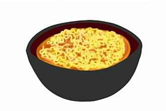 draw unique food illustration for menu,sticker,etc
