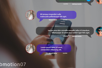 make a text messages chat animation