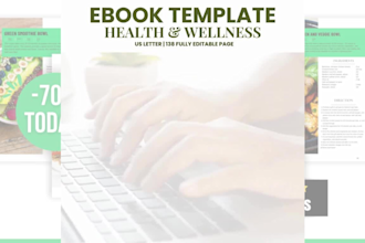 design a health wellness, yoga, weight loss, workout plan, meal planning ebook