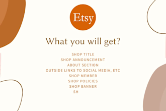 set up your etsy store and get you sales
