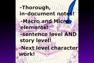 do an in depth developmental edit of your novel