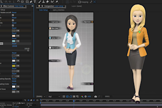 create 3d character animation female spokesperson video