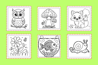 draw bold and easy coloring book pages for kids and adults