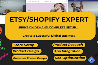 setup etsy shopify print on demand store printify print on demand etsy shop SEO