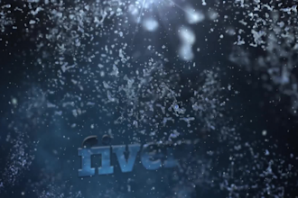 create under blue water animated logo video intro