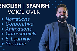 record a pro versatile voice over in spanish or english