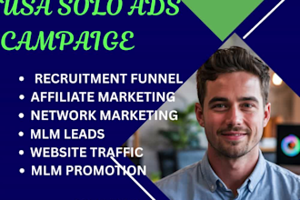 do USA solo ads campaign, affiliate link promotion, MLM leads boost conversion