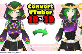 convert live 2d vtuber model into 3d vroid or vrchat model