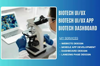 design modern healthcare ui ux website biotech ux app biotech dashboard on figma