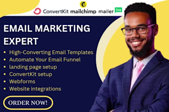 design, automate emails with converkit mailchimp mailerlite