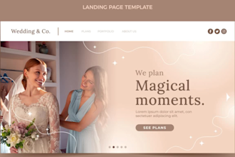 design redesign wedding or event website on wordpress, shopify, or squarespace