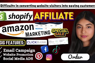 promote clickbank affiliate marketing, sales funnel boost shopify, amazon sales