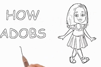 create custom colorful whiteboard animations explainer video, doodle video