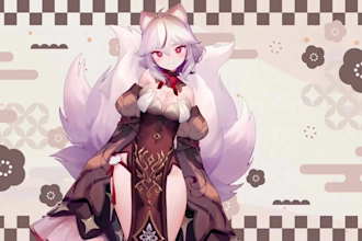 design and rigging anime style live2d vtuber model for streaming, pngtuber,chibi