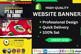 design a customized shopify banner, web slider or ecommerce hero image
