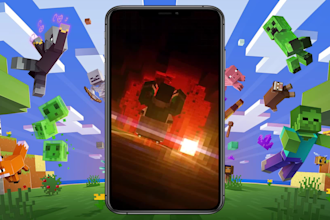 design a minecraft video invitation for birthday
