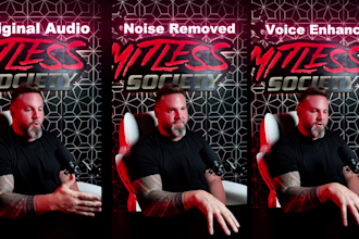 remove background noise and enhance audio for clear, professional sound