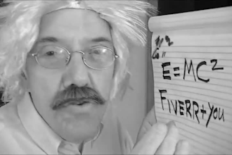 create a video of dr einstein promoting your events or products