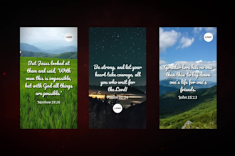 create 365 bible quotes videos for youtube shorts, reels and tiktok
