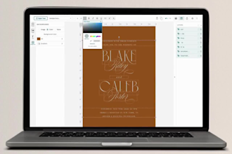 design luxury wedding invitation printable, custom digital invite date