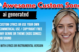 create a custom ai generated song with lyrics in any genre