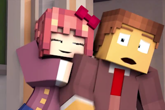 make you 3d minecraft animation for music, intro youtube short