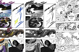 draw professional manga, anime portrait, webtoon or anime style illustration
