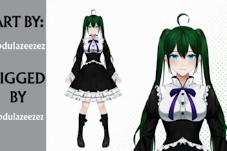 draw and rig male female live 2d vtuber model live2d model anime in vtube studio