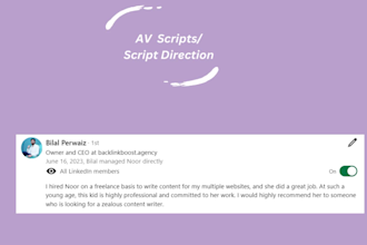 write engaging celebrity scripts, documentaries, and compilation videos