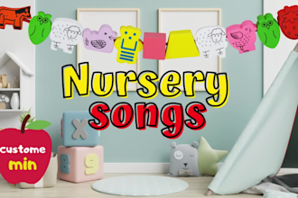 write, sing and produce kids song, nursery rhyme