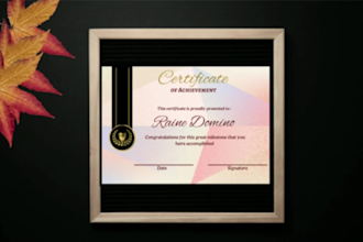 design professional certificate and gift voucher
