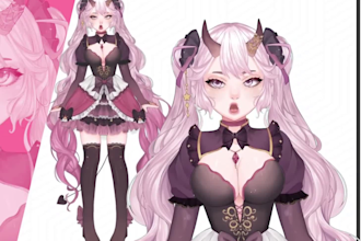 design and rig vtuber model live2d rigging anime avatar vtuber commission