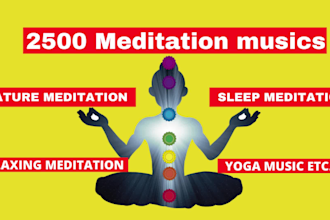 provide 2500 exclusive meditation music for commercial use