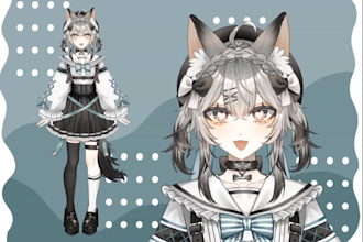 design vtuber live2d live2d streaming anime chibi nsfw avatar model and rigging