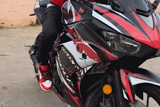 make a design for stickers or a wrap for a motorcycle