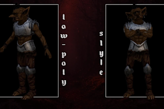 do retro lowpoly models, textures for your game