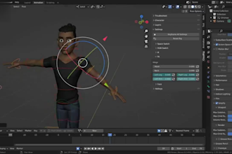 rig3d character, weight paint, 3d control rig, blendshape, ik fk rig, vrm model