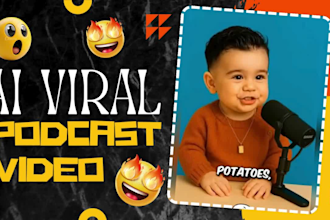 create ai baby podcast ai baby news ai baby video for tiktok, youtube